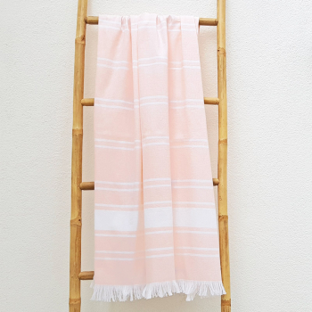 Hamam Towels  "SUMMER" with Fringes - 003 Salmon